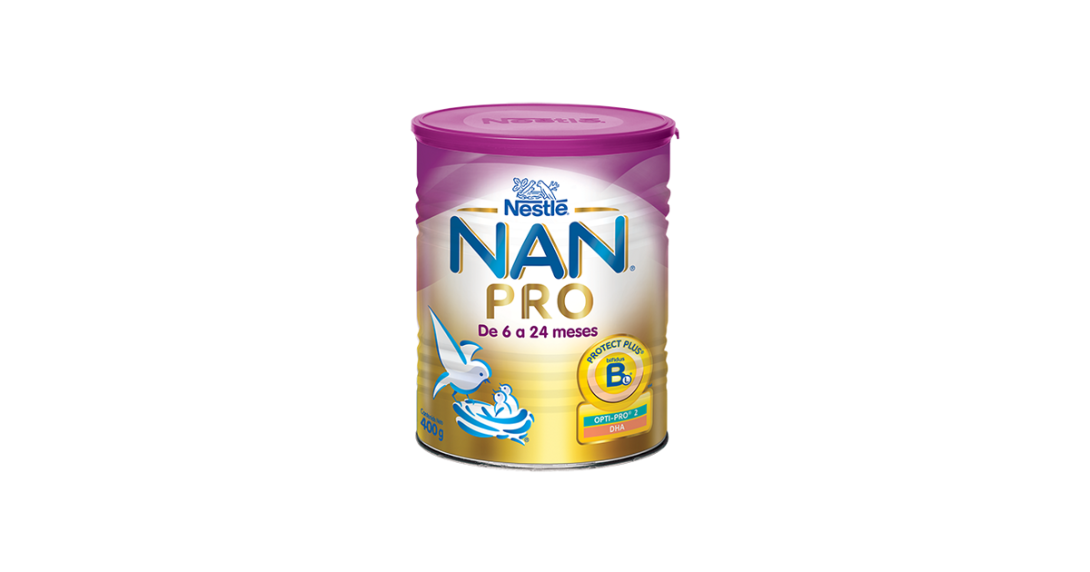 Leche infantil de continuación desde los 6 meses en polvo Nestlé Nan  Optipro 2 lata 800 g.
